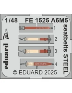 A6M5 seatbelts STEEL EDUARD, 1/48 - Eduard Accessories FE1525