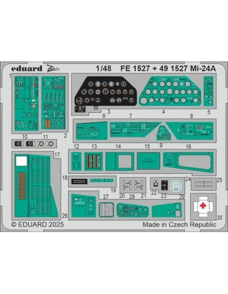 Mi-24A TRUMPETER, 1/48 - Eduard Accessories FE1527