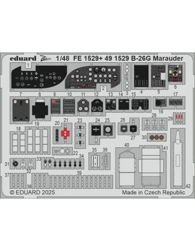 B-26G Marauder ICM, 1/48 - Eduard Accessories FE1529