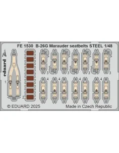 B-26G Marauder seatbelts STEEL ICM, 1/48 - Eduard Accessories FE1530