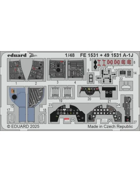 A-1J TAMIYA, 1/48 - Eduard Accessories FE1531