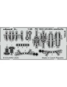 UH-60A seatbelts STEEL ICM, 1/48 - Eduard Accessories FE1533