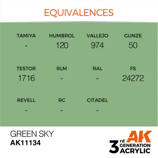 Green Sky 17ml - AK Interactive AK11134 Green Sky 17ml - AK Interactive AK11134