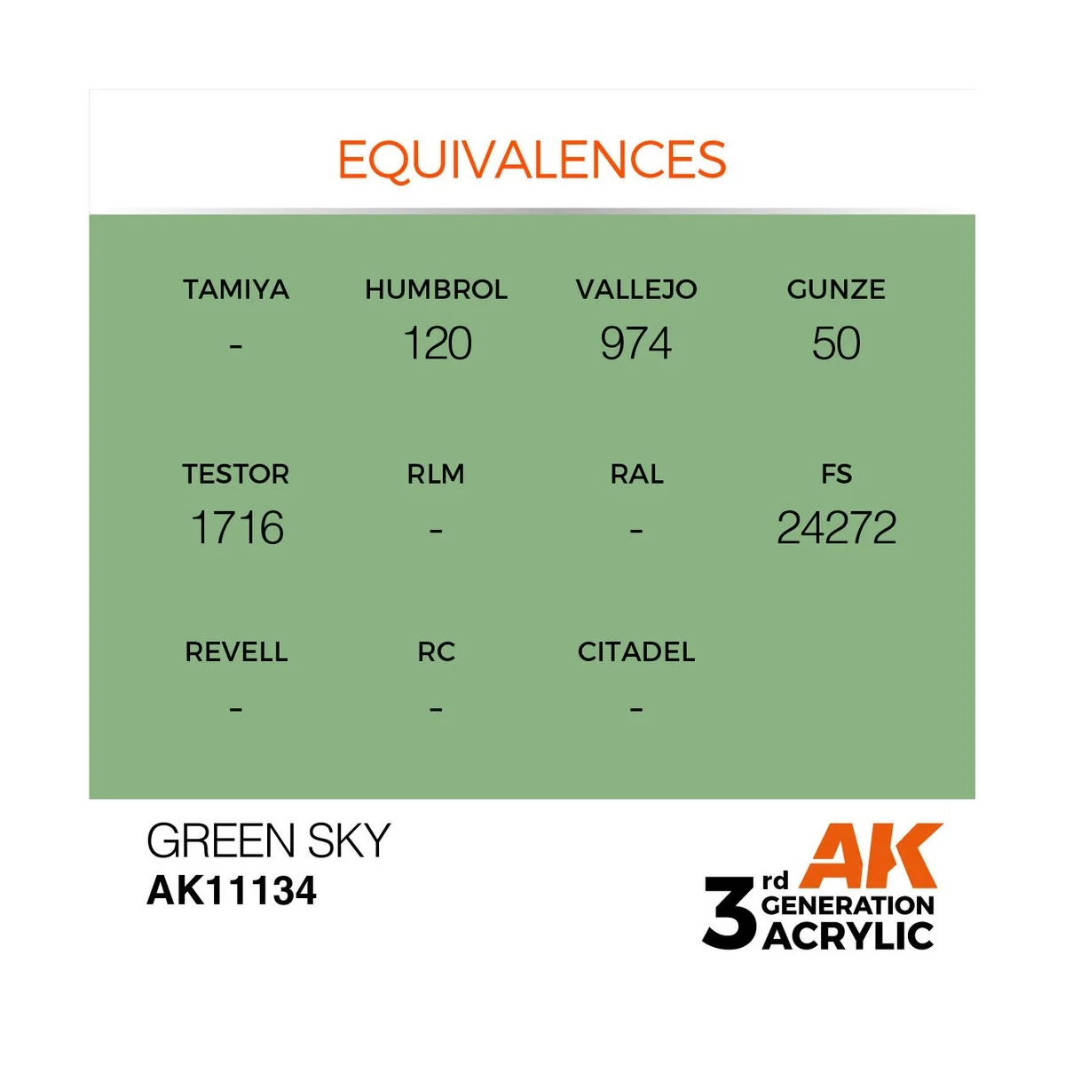 Green Sky 17ml - AK Interactive AK11134 Green Sky 17ml - AK Interactive AK11134