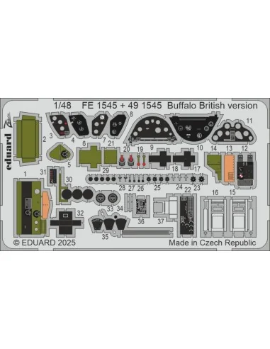 Buffalo British version TAMIYA, 1/48 - Eduard Accessories FE1545