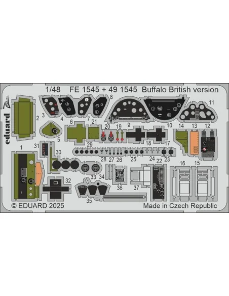 Buffalo British version TAMIYA, 1/48 - Eduard Accessories FE1545