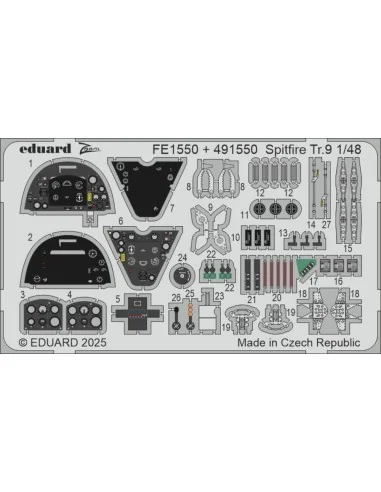 [NO_DESC] Spitfire Tr.9 AIRFIX, 1/48 - Eduard Accessories FE1550