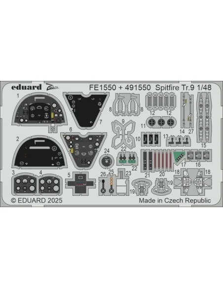 [NO_DESC] Spitfire Tr.9 AIRFIX, 1/48 - Eduard Accessories FE1550