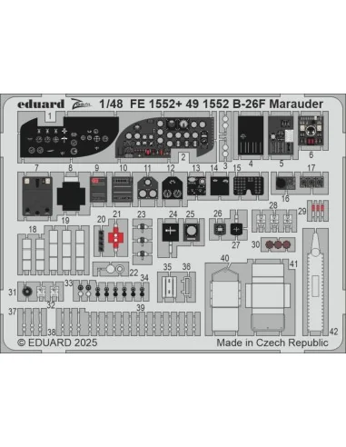 B-26F Marauder ICM, 1/48 - Eduard Accessories FE1552