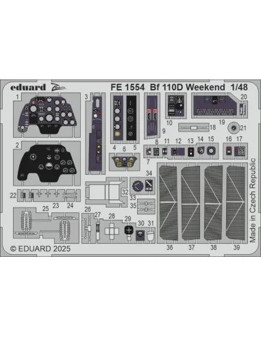 Bf 110D Weekend EDUARD, 1/48 - Eduard Accessories FE1554