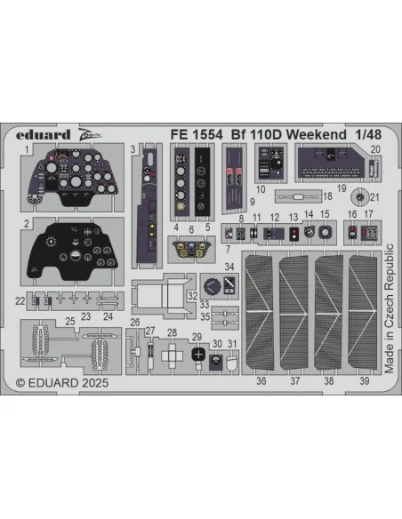 [NO_DESC] Bf 110D Weekend EDUARD, 1/48 - Eduard Accessories FE1554