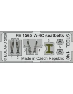 A-4C seatbelts STEEL for Hobby Boss, 1/48 - Eduard Accessories FE1565