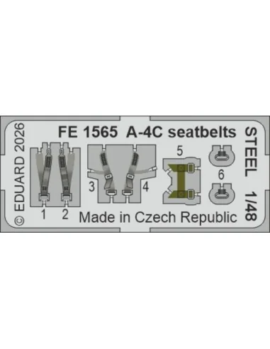 [NO_DESC] A-4C seatbelts STEEL for Hobby Boss, 1/48 - Eduard Access...