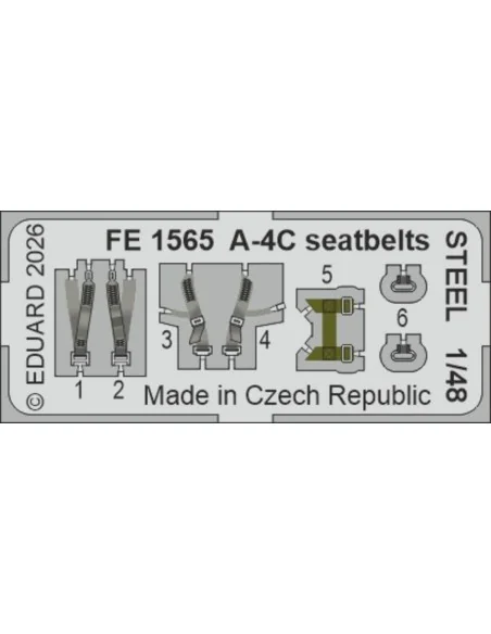 [NO_DESC] A-4C seatbelts STEEL for Hobby Boss, 1/48 - Eduard Access...