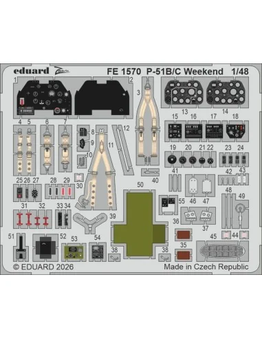 P-51B/C Weekend for Eduard, 1/48 - Eduard Accessories FE1570