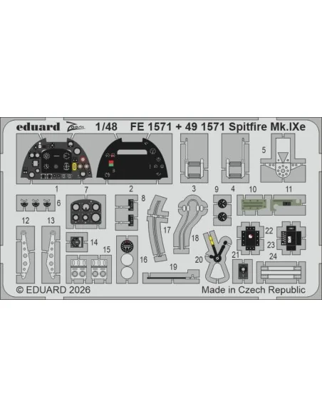 Spitfire Mk.Ixe for Airfix, 1/48 - Eduard Accessories FE1571