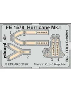 Hurricane Mk.I seatbelts STEEL for Arma Hobby, 1/48 - Eduard Access...