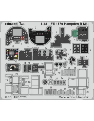[NO_DESC] Hampden B Mk.I for ICM, 1/48 - Eduard Accessories FE1579