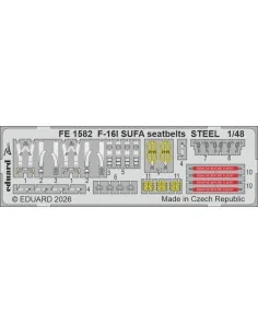 F-16I SUFA seatbelts STEEL for Great Wall Hobby, 1/48 - Eduard Acce...