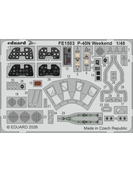 P-40N Weekend for Eduard, 1/48 - Eduard Accessories FE1583