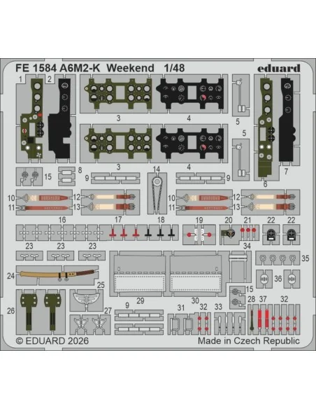 A6M2-K Weekend for Eduard, 1/48 - Eduard Accessories FE1584