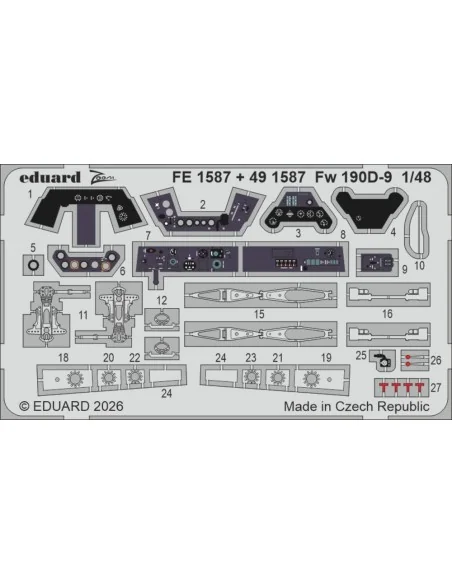 [NO_DESC] Fw 190D-9 for Miniart, 1/48 - Eduard Accessories FE1587