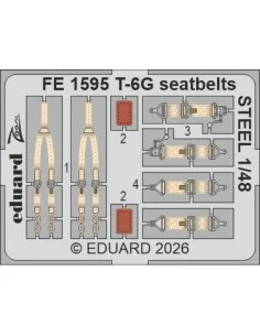 [NO_DESC] T-6G seatbelts STEEL for Italeri, 1/48 - Eduard Accessori...