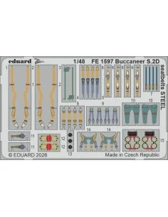 Buccaneer S.2D seatbelts STEEL for Trumpeter, 1/48 - Eduard Accesso...