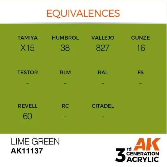 Lime Green 17ml - AK Interactive AK11137 Lime Green 17ml - AK Interactive AK11137