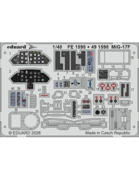 [NO_DESC] MiG-17F for Kinetic, 1/48 - Eduard Accessories FE1598