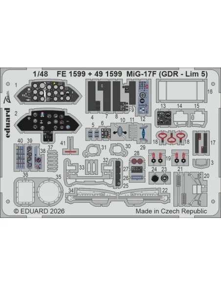 [NO_DESC] MiG-17F (GDR - Lim 5) for Kinetic, 1/48 - Eduard Accessor...