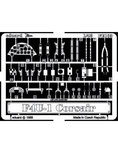 F4U-1 Corsair, 1/48 - Eduard Accessories FE103