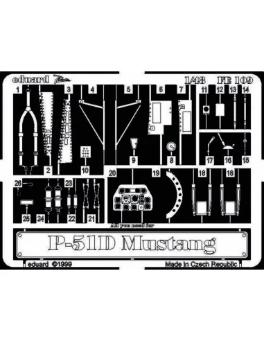 [NO_DESC] P-51 D Mustang, 1/48 - Eduard Accessories FE109