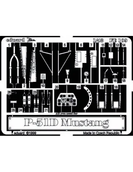 [NO_DESC] P-51 D Mustang, 1/48 - Eduard Accessories FE109