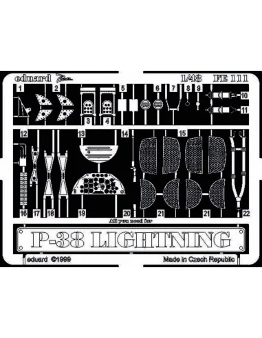 P-38 Lightning, 1/48 - Eduard Accessories FE111