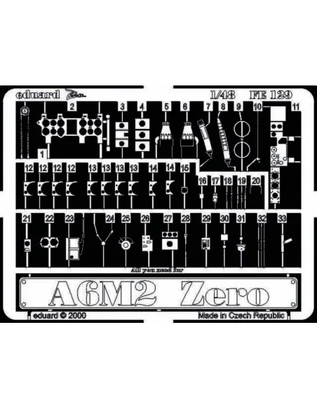 A6M2 Zero, 1/48 - Eduard Accessories FE129