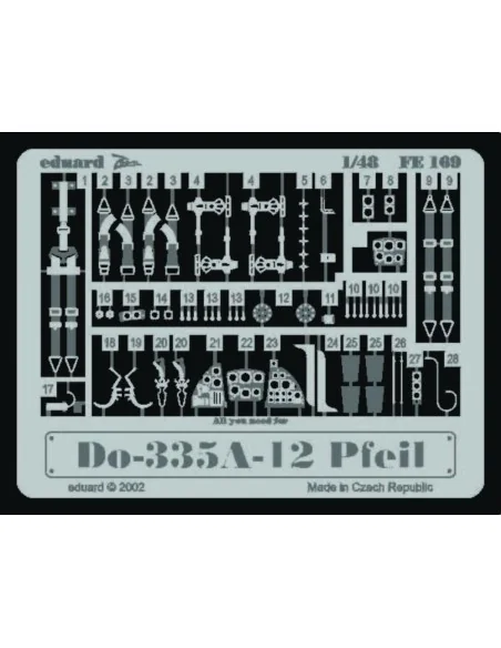[NO_DESC] Dornier Do 335A-12 Pfeil, 1/48 - Eduard Accessories FE169