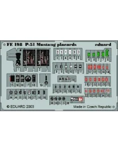 P-51 Mustang placards, 1/48 - Eduard Accessories FE198