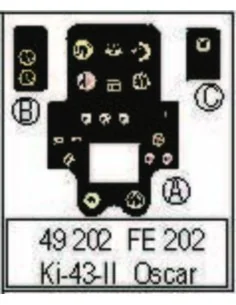 Ki -43 II Oscar, 1/48 - Eduard Accessories FE202