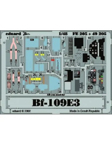 [NO_DESC] Bf-109 E3, 1/48 - Eduard Accessories FE205