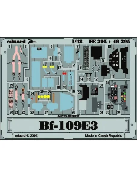 Bf-109 E3, 1/48 - Eduard Accessories FE205