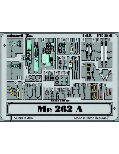 Me 262 A-2, 1/48 - Eduard Accessories FE206