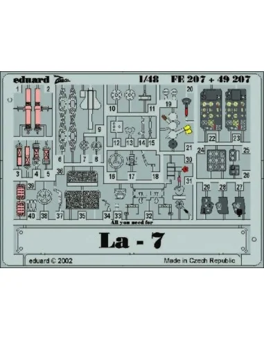 [NO_DESC] La-7, 1/48 - Eduard Accessories FE207