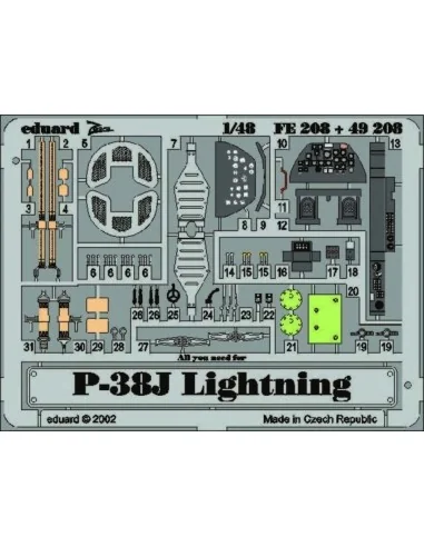 [NO_DESC] P-38J Lighting, 1/48 - Eduard Accessories FE208