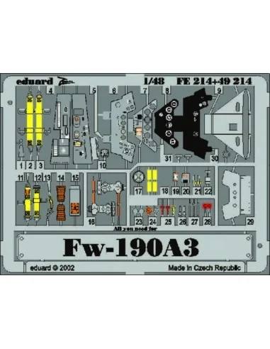 Fw 190A-3, 1/48 - Eduard Accessories FE214