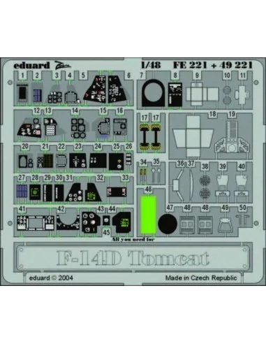 F-14D Tomcat, 1/48 - Eduard Accessories FE221