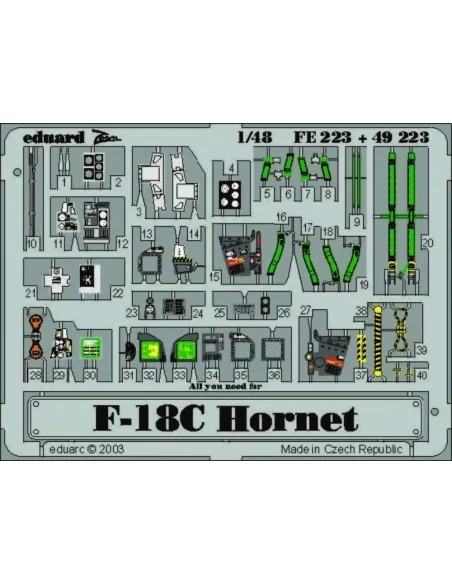 F-18C Hornet, 1/48 - Eduard Accessories FE223