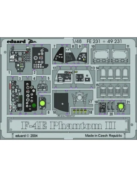 [NO_DESC] P-4E Phantom II, 1/48 - Eduard Accessories FE231