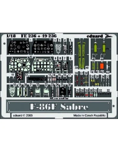 [NO_DESC] F-86F Sabre, 1/48 - Eduard Accessories FE236