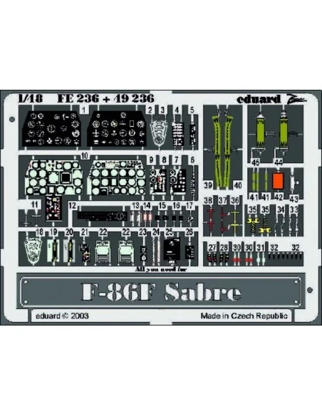 F-86F Sabre, 1/48 - Eduard Accessories FE236